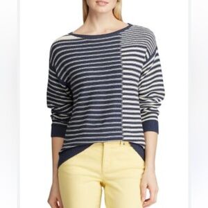 Chaps Striped Cotton Blend Sweater